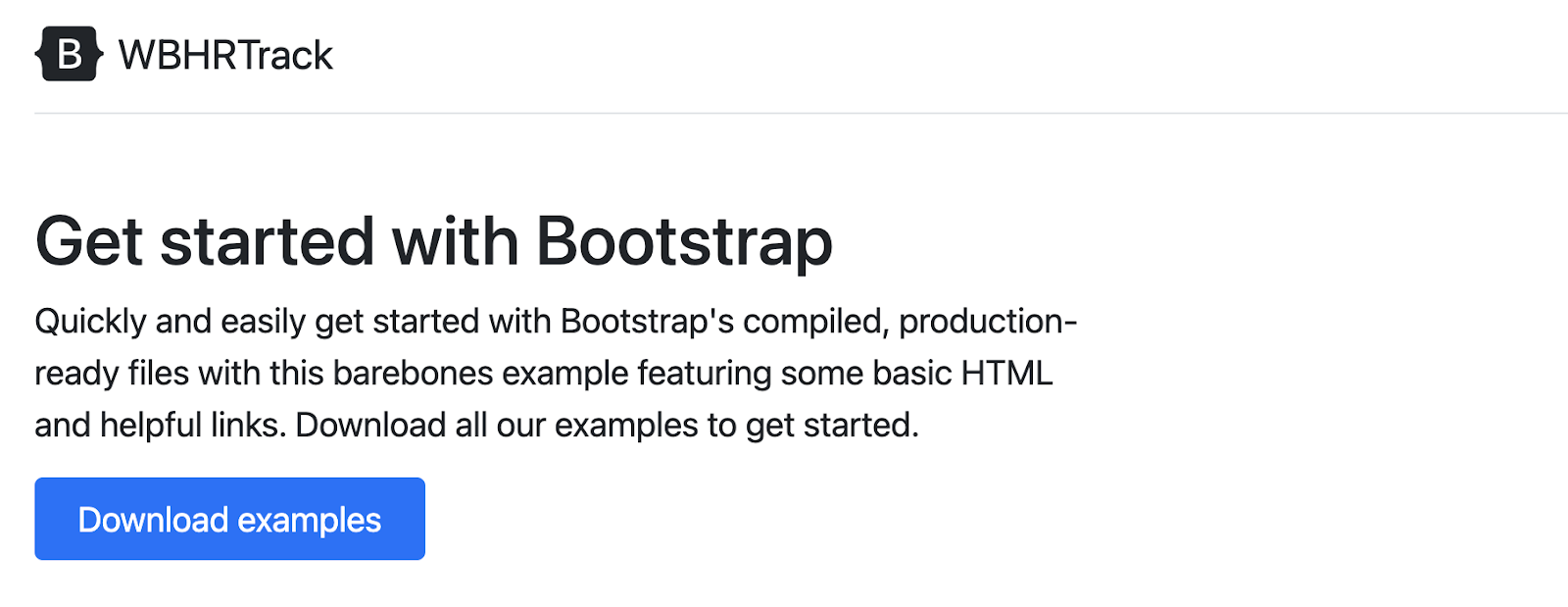 get started with bootstrap