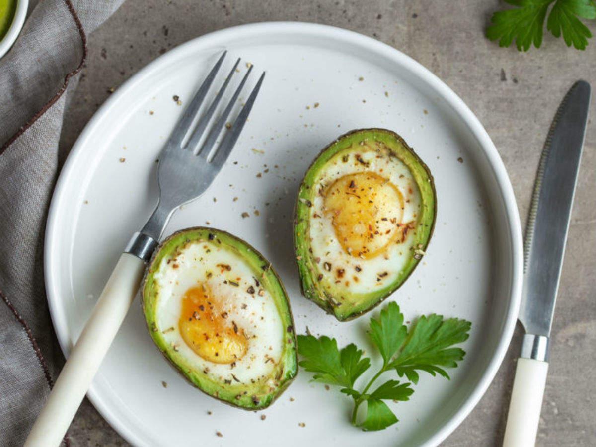 Baked Avocado with Eggs Recipe: How to Make Baked Avocado with Eggs Recipe  | Homemade Baked Avocado with Eggs Recipe