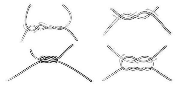 Как правильно соединить два конца рыболовной лески