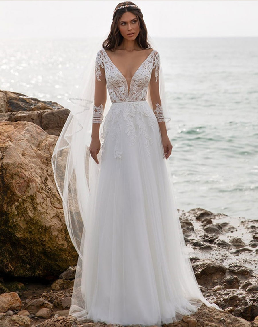 Wedding dresses with train