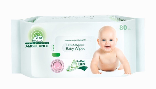 5. กระดาษชำระแบบเปียก Ambulance Clean & Hygienic Baby Wipes