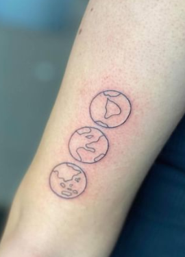 Around The Earth Planet Tattoo Designs Meaning