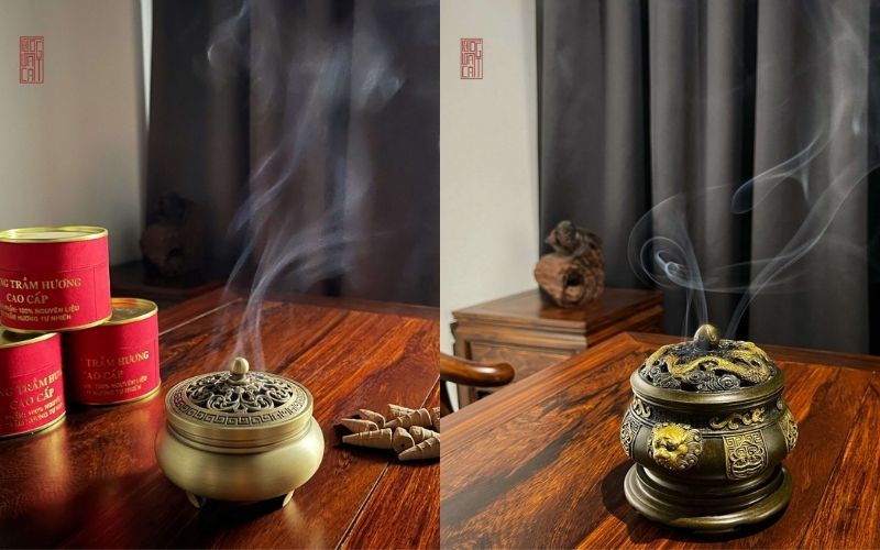 Xông trầm bằng lư điện là phương pháp được ưa chuộng rộng rãi