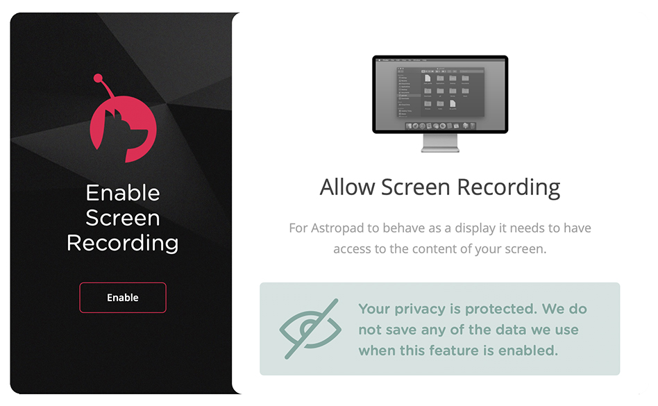 Enable Screen Recording in Astropad Studio