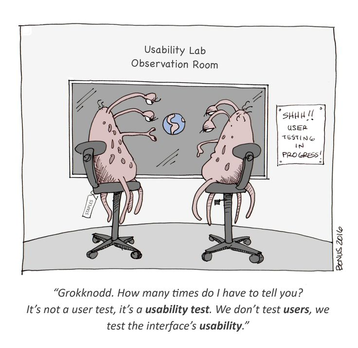 usability text vs. user test.
