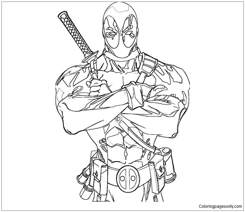 Disegni da colorare di Deadpool Anti Hero