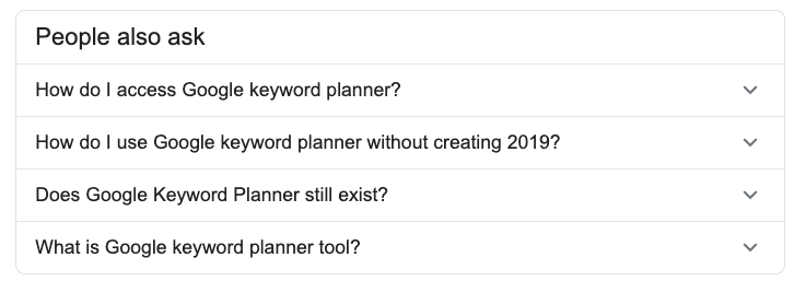 google people also ask searches