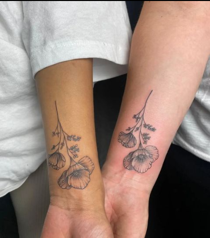 Floral Friendship Tattoo