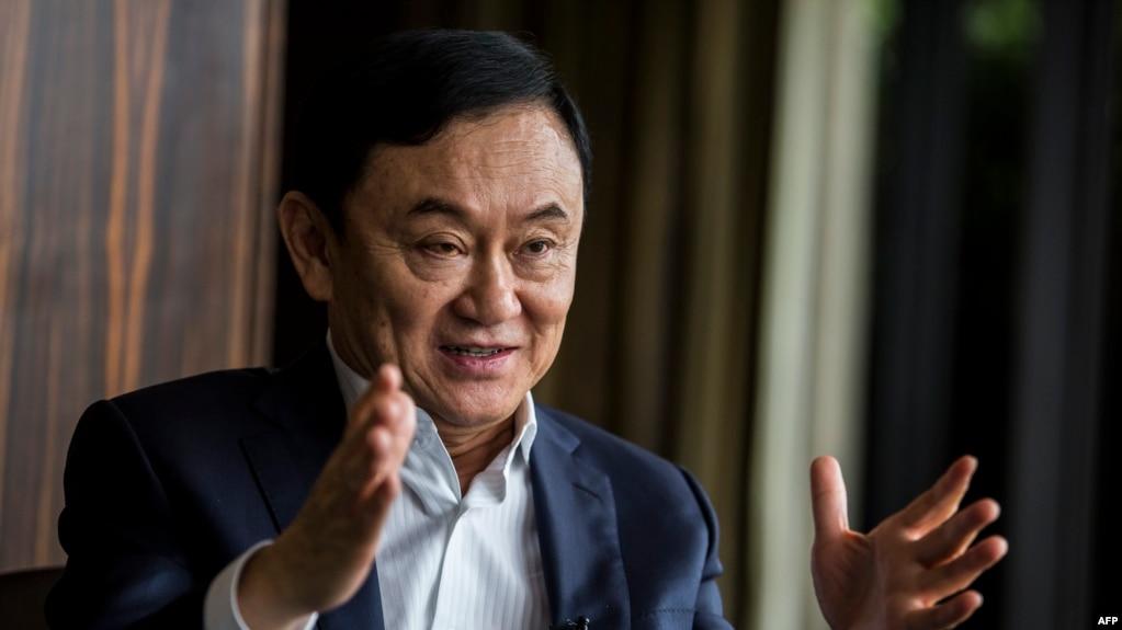 Thủ tướng lưu vong Thaksin Shinawatra của Thái Lan, trong bức ảnh khi đang trả lời phỏng vấn AFP ở Hong Kong ngày 25/3/2019, có dự định trở lại Thái Lan giữa lúc bế tắc hậu bầu cử đang kéo dài ở đây.