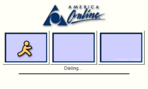 AOL dial up connecting to network