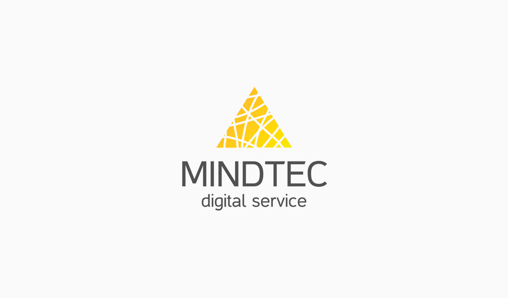 Logotipo digital do triângulo amarelo