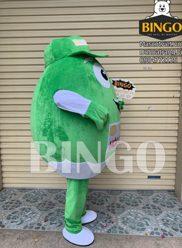 Mascot hột vịt lộn bên hông