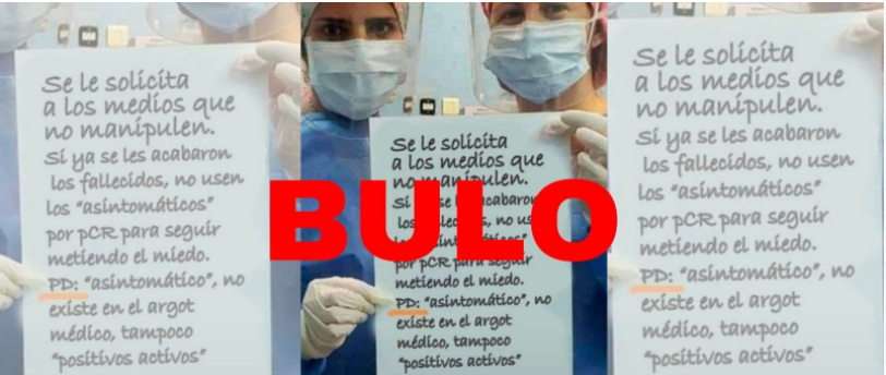 Bulo cartel sanitarios sobre asintomáticos no existen