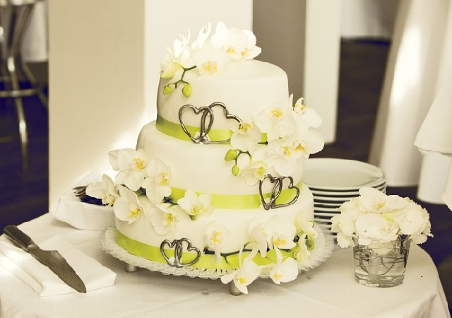 bolo de noiva simples