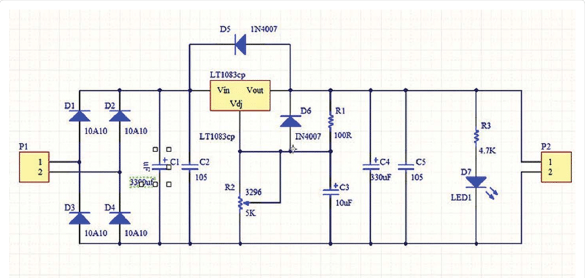 LED AC mains voltage indicator