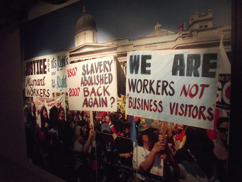 International Slavery Museum - Albert Dock - Liverpool - Legacies of slavery - Migrant domestic workers and Kalayaan at the May Day Rally 2007