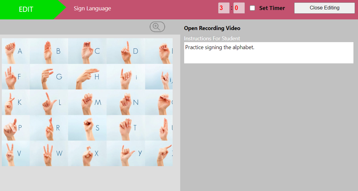 Sign Language Activity