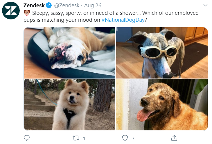 Twitter post from Zendesk.