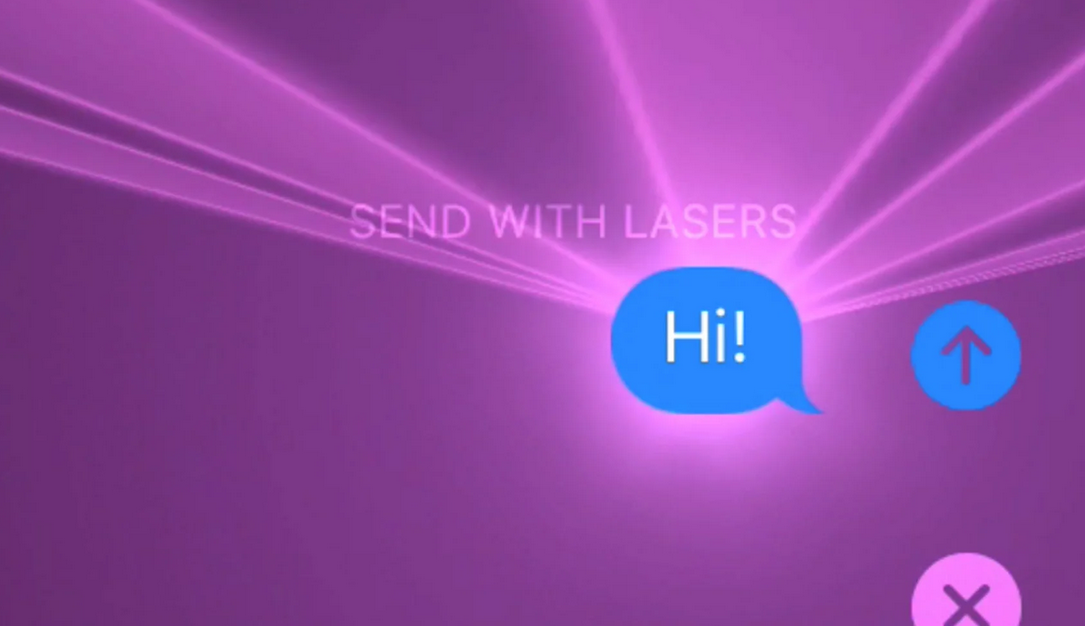 How To Send Lasers In iMessage | iMessage Secret Codes Cracked_laser