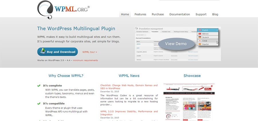 Plugin de tradução do WPML WordPress
