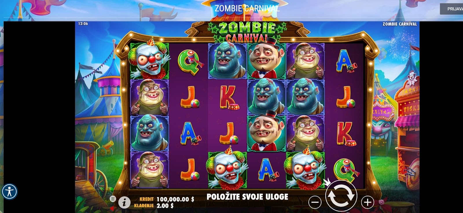 zombie carnival slot by pragmatic play