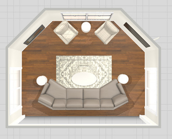 Odd Shaped Living Room