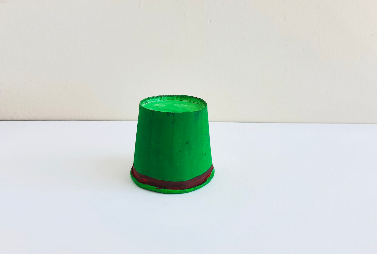 paper cup pained green