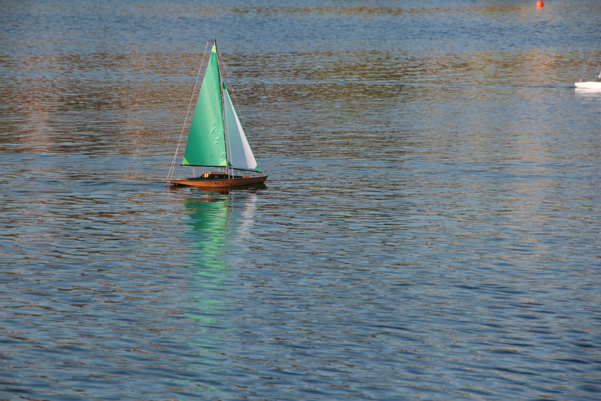 A remote-controlled boat