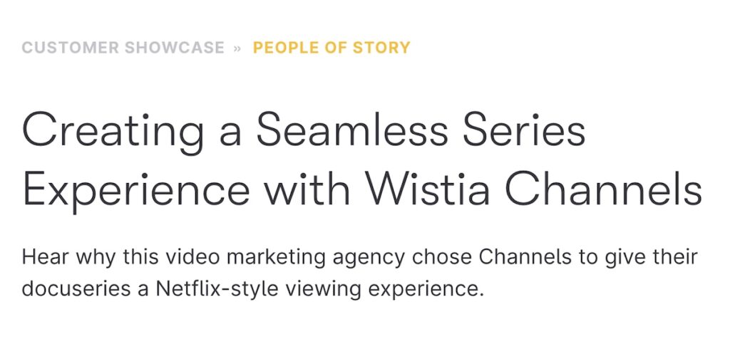 wistia customer success story example