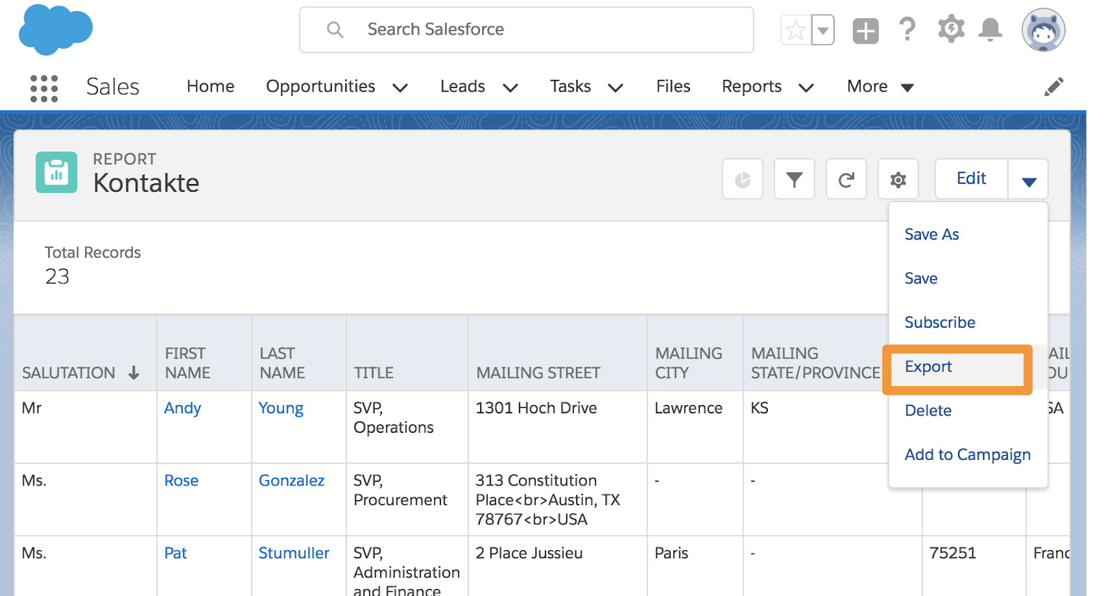 datenexport salesforce gdpr