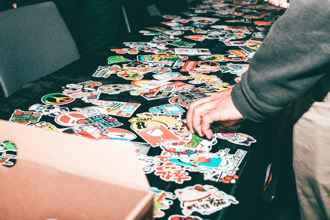 Free Assorted Stickers Collection Stock Photo