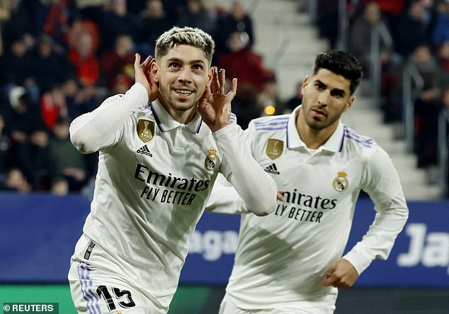 Real Madrid struck late against Osasuna to close the gap on LaLiga leaders Barcelona to just five points