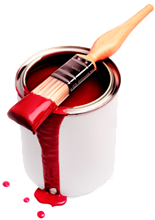 Image result for red paint pot png