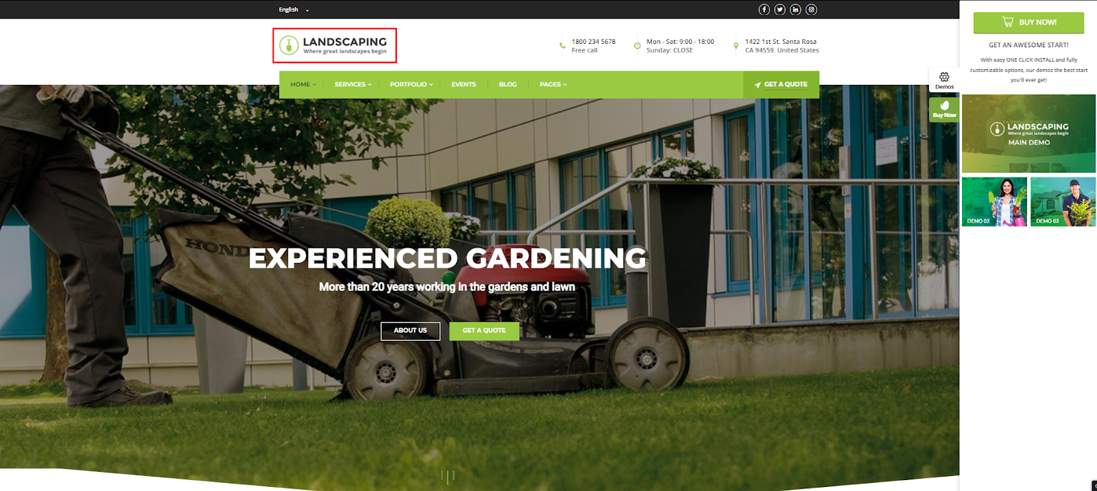 Gardex - Gardening and Landscaping WordPress Theme