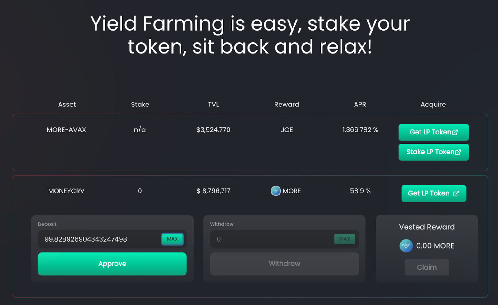 Avalanche Farming Tutorial on More Money by Defi Dad - - 2022