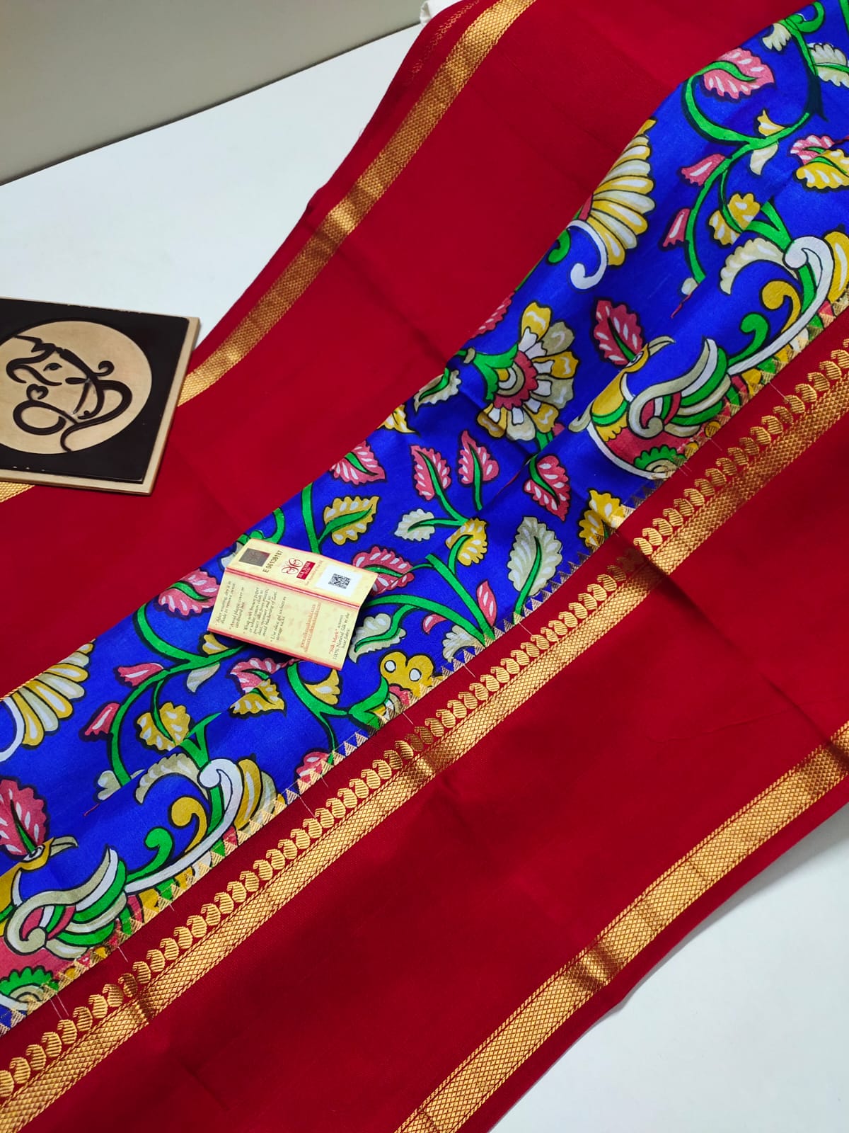 pure gadwal silk kalamkari digital prints sarees
