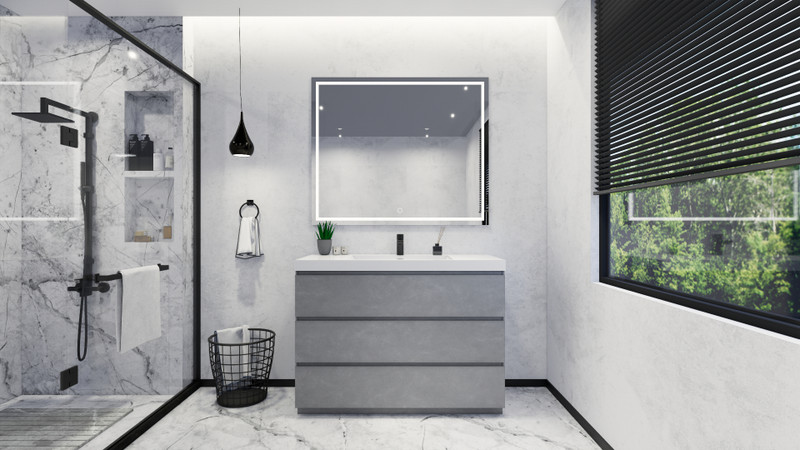 Angeles Freestanding Bathroom Vanity in Grey | Moreno Bath Bathroom Vanities
