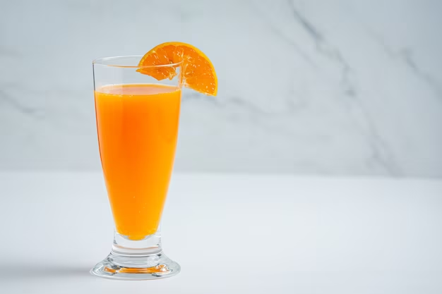A glass of orange juice