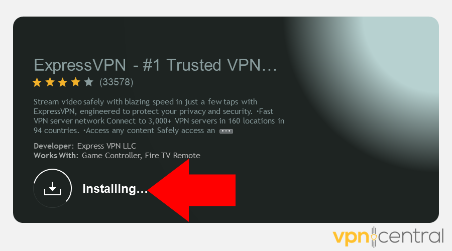 Install ExpressVPN from Amazon Appstore