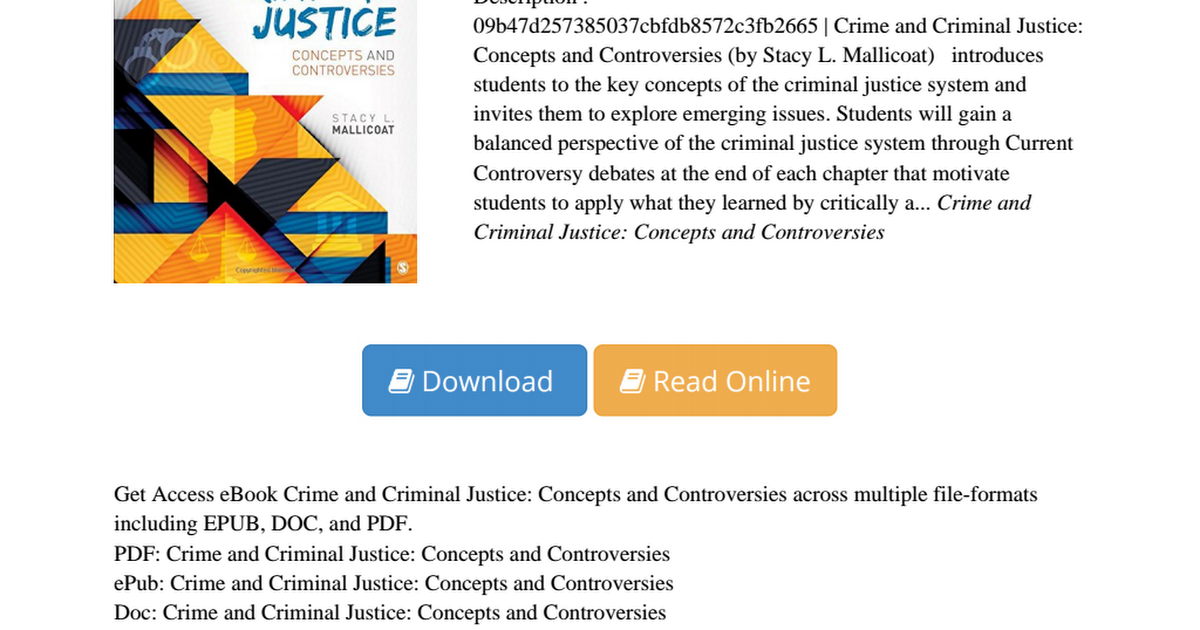controversies in criminal justice