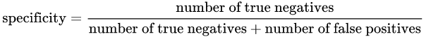 specificity formula