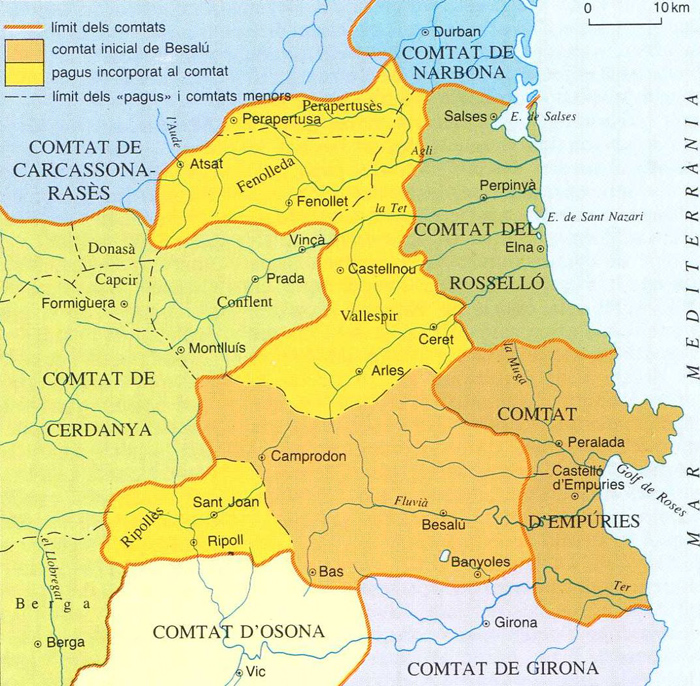 Condado de Besalú año 1000
