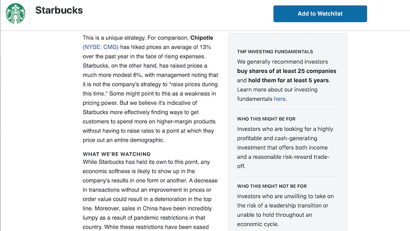 Motley Fool stock picks