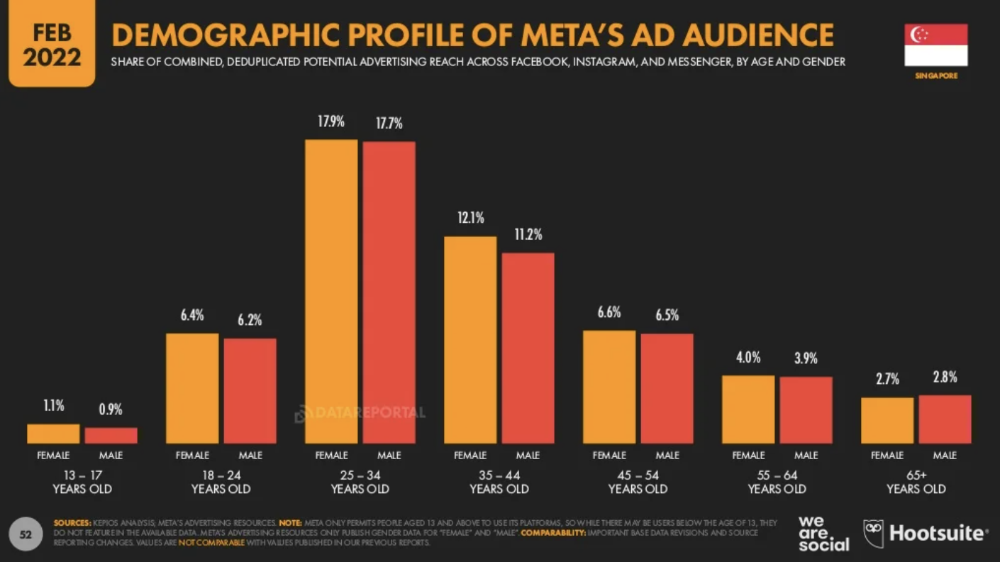 demographic profile of ad audience in singapore