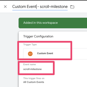 Creating a custom event trigger in GTM