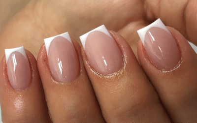 V-tip short acrylic nails