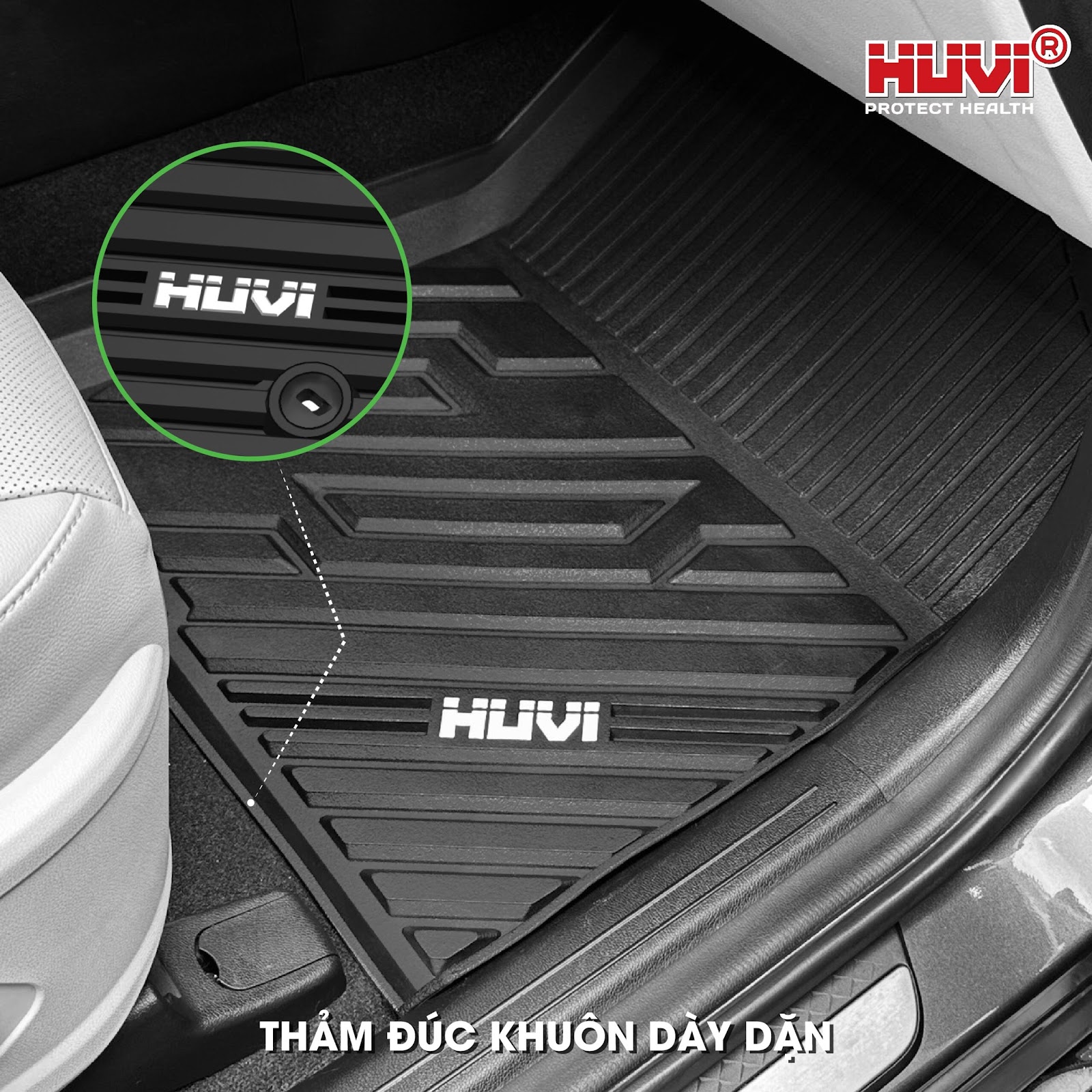 Thảm lót sàn nhựa TPE nguyên sinh bảo vệ sàn xe khỏi trầy xước.