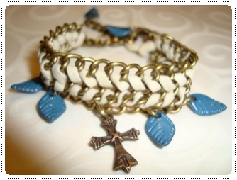 Pulsera sorteo - Ivory&Blue - Rhea & Rose