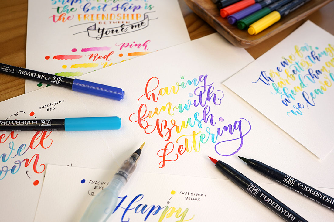 Having fun with Brush Lettering Workshop