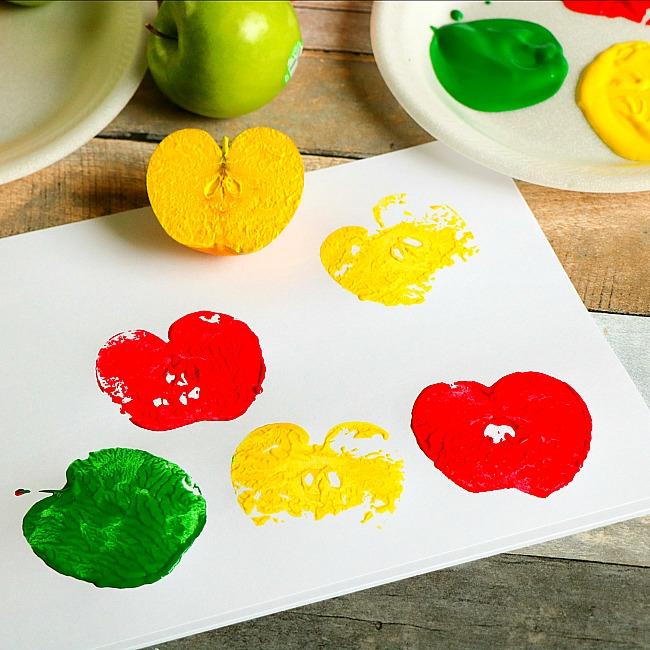 Apple Stamping Craft For Kids - Sunshine Whispers